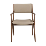 Стул с подлокотниками 4199 из экокожи цвета норки