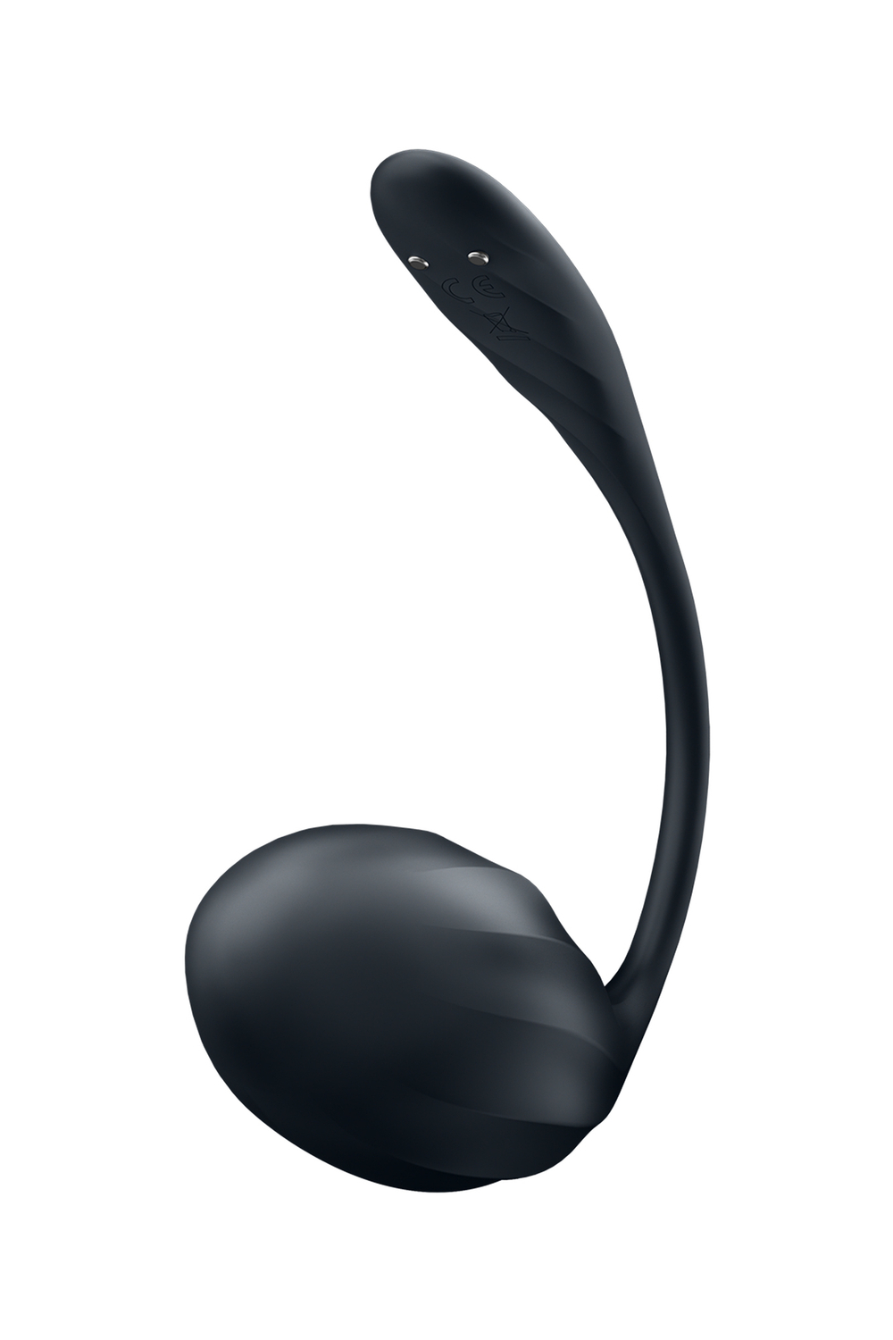 Виброяйцо Satisfyer Ribbed Petal Connect App с пультом ДУ, черное