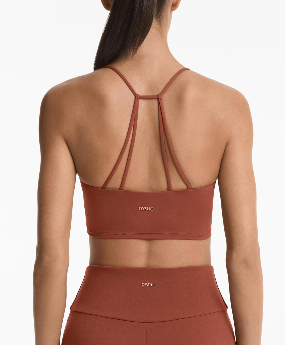 Oysho Майка-кроссовер Comfortlux, терракотовый