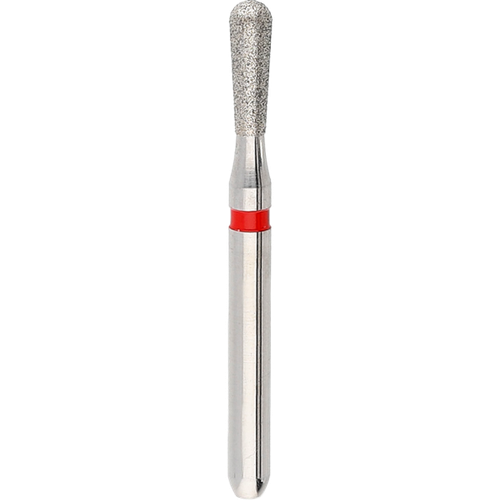 Бор стоматологический алмазный грушевидный, удлиненная рабочая часть, скругленный кончик, финишный (красный), диаметр 1,6 мм, хвостовик турбинный (FG), 8830RL.314.016,  Komet, Германия