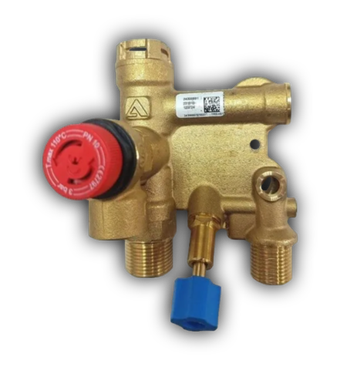 Гидроблок с картриджем трехходового крана латунь 24-32 Varme