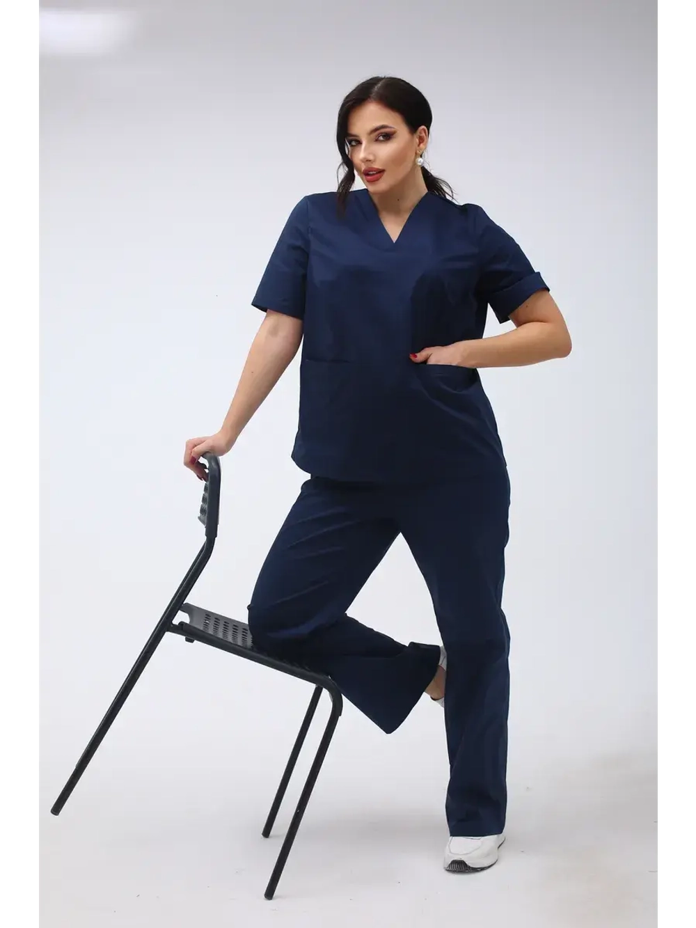 Медицинский костюм с брюками стрейч