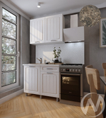 Кухня Лаура 1.0м (корпус белый/клен белый) 38мм королевский опал