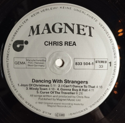 Винтажная виниловая пластинка LP Chris Rea Dancing With Strangers (Germany 1987)