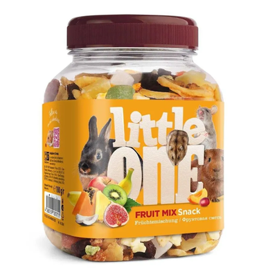 Little one банка лакомство для грызунов фруктовая смесь, 180г