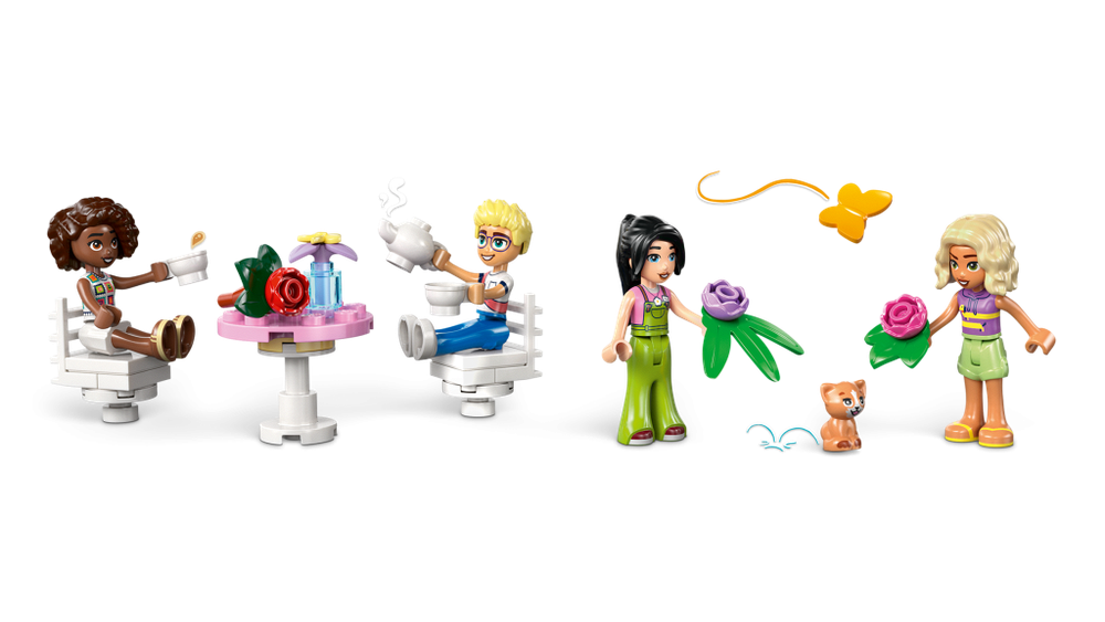 Лего Friends 42671 "Зеленое кафе и цветочный магазин"