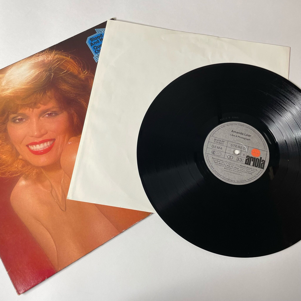 Винтажная виниловая пластинка LP Amanda Lear I Am A Photograph (Germany 1977) Blood And Honey
