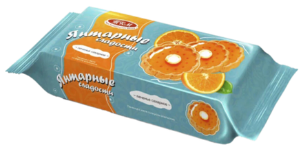 Печенье Янтарные Сладости с желе со вкусом Апельсина 250г