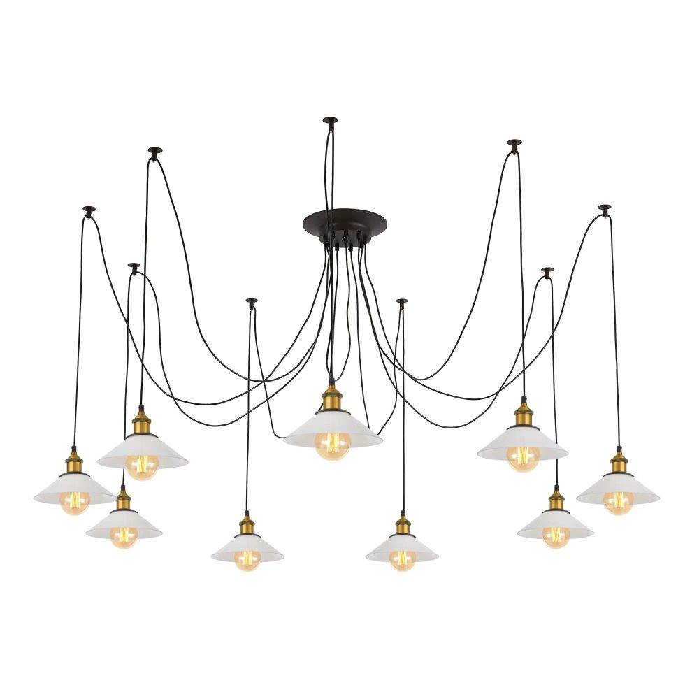 Citilux Эдисон CL451091 Люстра паук Венге Бронза