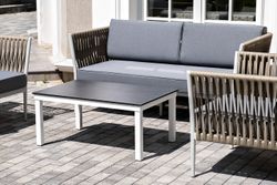 "Касабланка" лаунж-зона плетеная из роупа 4-местная, цвет серый