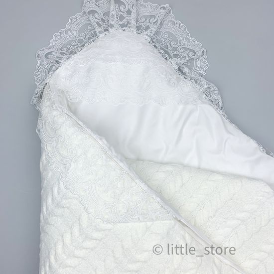 Конверт-одеяло "Косички" кремовый