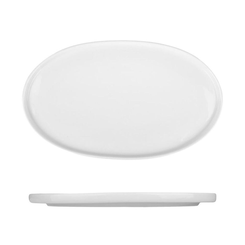 Блюдо овальное 24,4*14,5 см h1,7 см для подачи белое фарфор NEW P.L. Proff Cuisine [5]