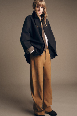 ZARA ТРЕНЧ С КАПЮШОНОМ И КОНТРАСТНЫМ ВОРОТНИКОМ — ZW COLLECTION, СИНИЙ