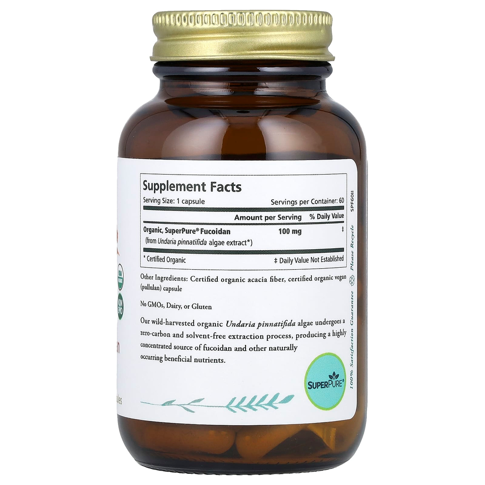 Pure Synergy, Фукоидан SuperPure®, 60 капсул (100 мг)