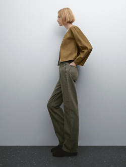 Massimo Dutti Джинсы с высокой посадкой, серый