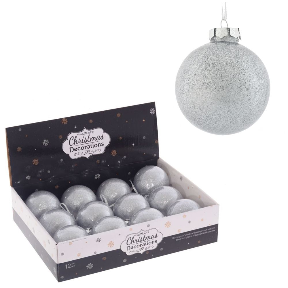 GAEM Набор из 12шт Украшение новогоднее "Шар", D 8 см, L35 W27 H8,5 см