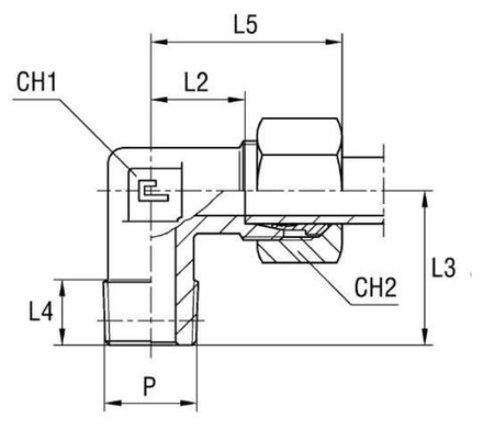 Штуцер FC90 DL15 NPT 1/2" (корпус) CAST