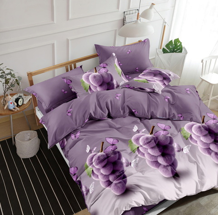 КПБ 2 сп с простыней на рез. 160х200 ПОПЛИН "П18"