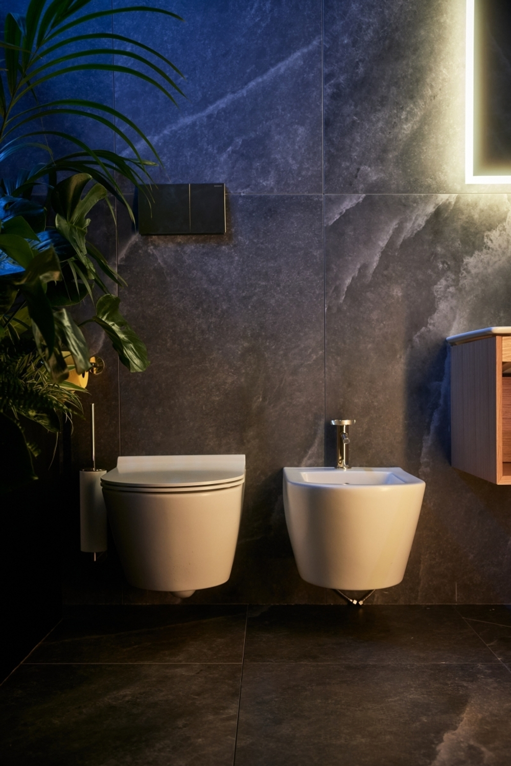Смеситель для биде Gessi Anello, на 1 отверстие, донный клапан, цвет Finox Brushed Nickel