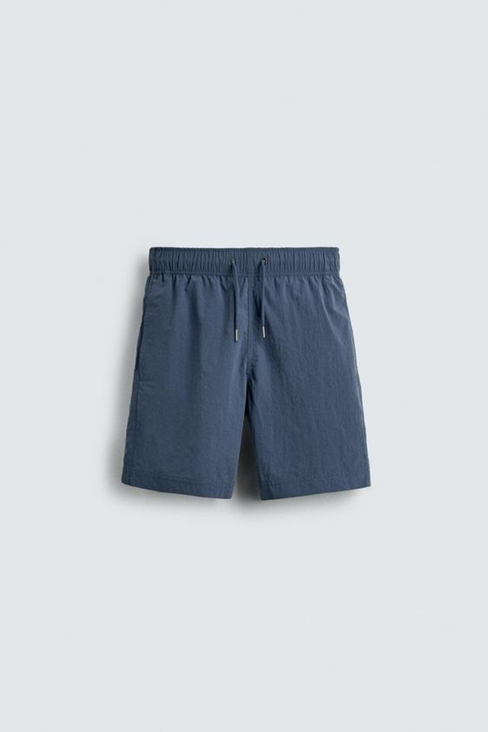 ZARA ДЛИННЫЕ ПЛАВКИ ИЗ ТЕХНИЧЕСКОЙ ТКАНИ, КОБАЛЬТОВЫЙ
