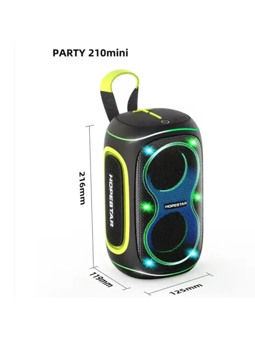 Портативная колонка Party 210 mini , 30 Вт, зеленый