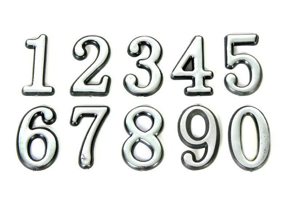 Цифра дверная &quot;8&quot; хром пластик АЛЛЮР