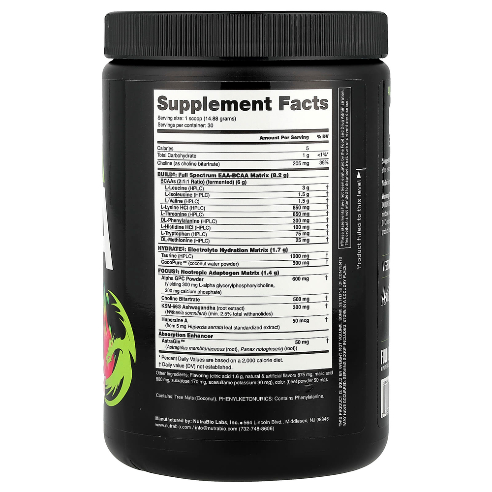 NutraBio, Alpha EAA, конфеты из драконьего фрукта, 446 г (0,98 фунта)