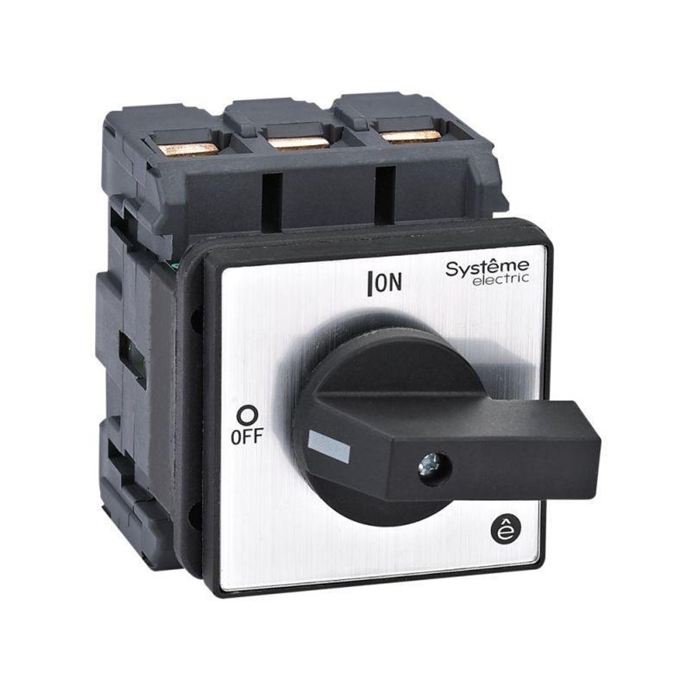 Выключатель-разъединитель 3п 100А IP20 с черн. рукоят. на дверцу 4 винтами SE MSD100320B Выключатель-разъединитель 3п 100А IP20 с черн. рукоят. на дверцу 4 винтами SE MSD100320B