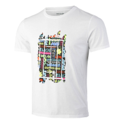 Мужское теннисное поло Tennis-Point Graffity T-Shirt Men - White, Multicoloured