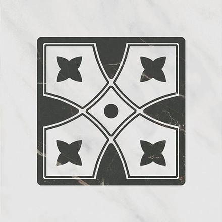 Вставка Келуш 1 грань черно-белый (TOC004)