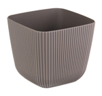 Кашпо ПИКАНТО квадратное 110мм*110мм 0,65 л с пристегнутым поддоном