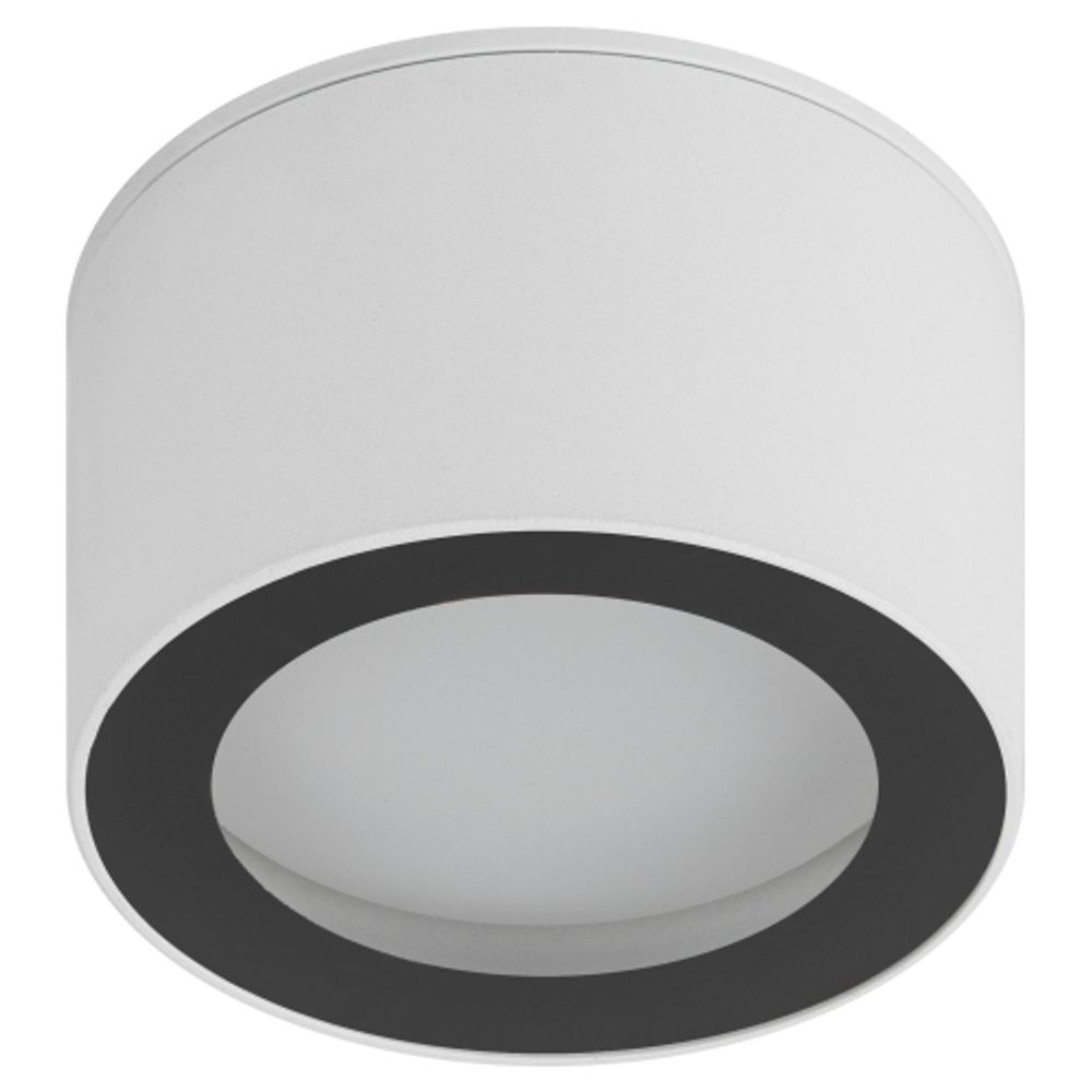 Светильник настенно-потолочный спот ЭРА OL28 WH/BK GX53, черно-белый, IP44