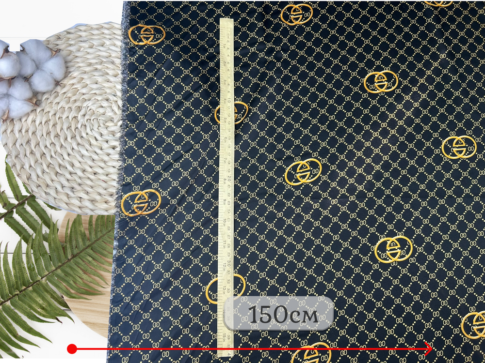 Шелк армани GG темные