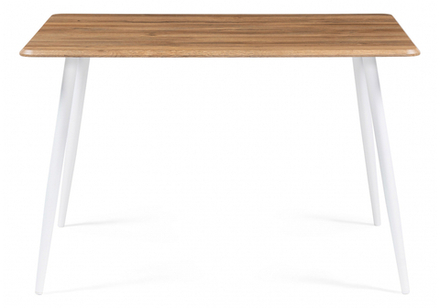 Стол деревянный Woodville Кангас 120х80х77 дуб вотан, белый, ножки белые