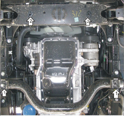 Защита картера Двигателя. 2 мм, Сталь. для Hyundai Porter 2012-2017 MOTODOR.20910