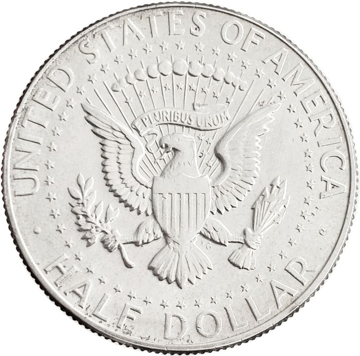 50 центов (1/2 доллара, half dollar) 1965 США (Кеннеди)