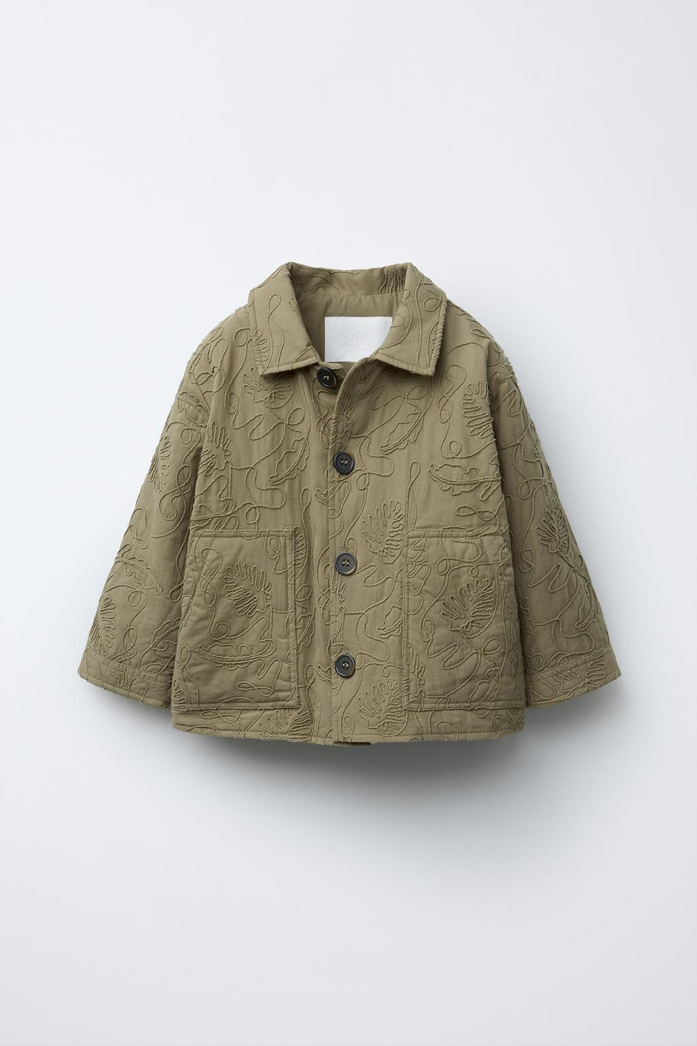 ZARA КУРТКА С ВОРОТНИКОМ-СТОЙКОЙ, СВЕТЛО-КОРИЧНЕВЫЙ