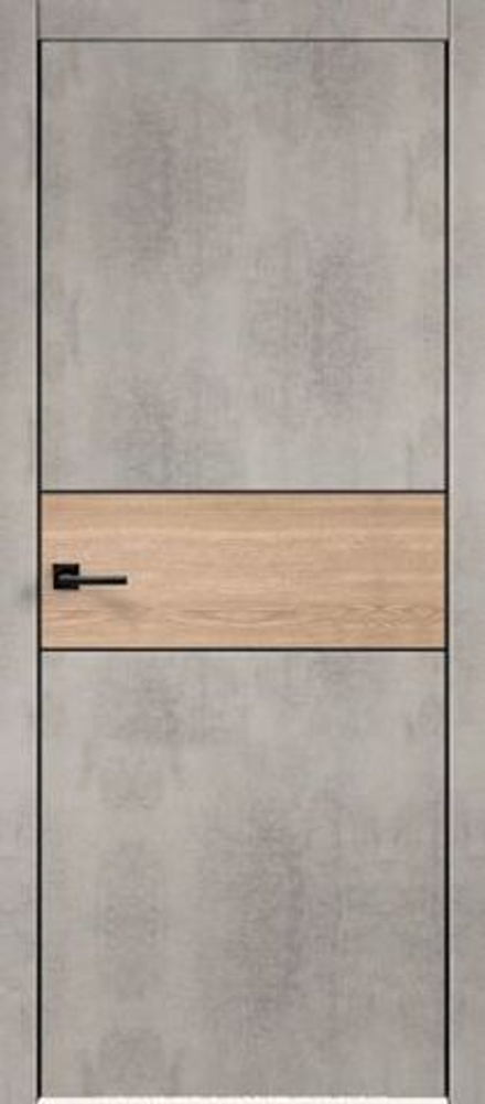 Межкомнатная дверь Velldoris Techno Black Duo 3 PG (вставка Дуб европейский) Муар светлый