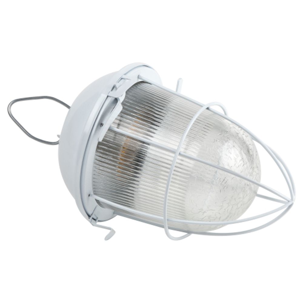 Светильник ЭРА НСП 02-100-003 с решеткой Желудь сталь стекло IP54 E27 max 100Вт 172х262х275 белый