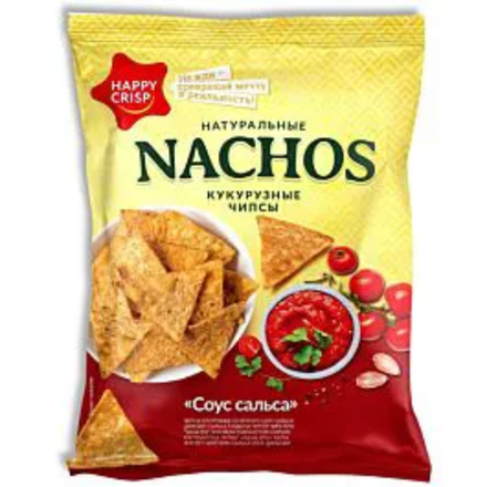 Чипсы кукурузные Papa Nachos со вкусом соус сальса 75 гр