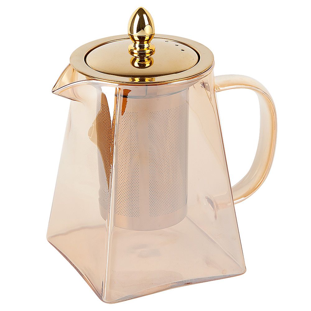 Чайник заварочный с фильтром "Pyramid" v=750мл (боросиликатное стекло) (индивидуальная упаковка)