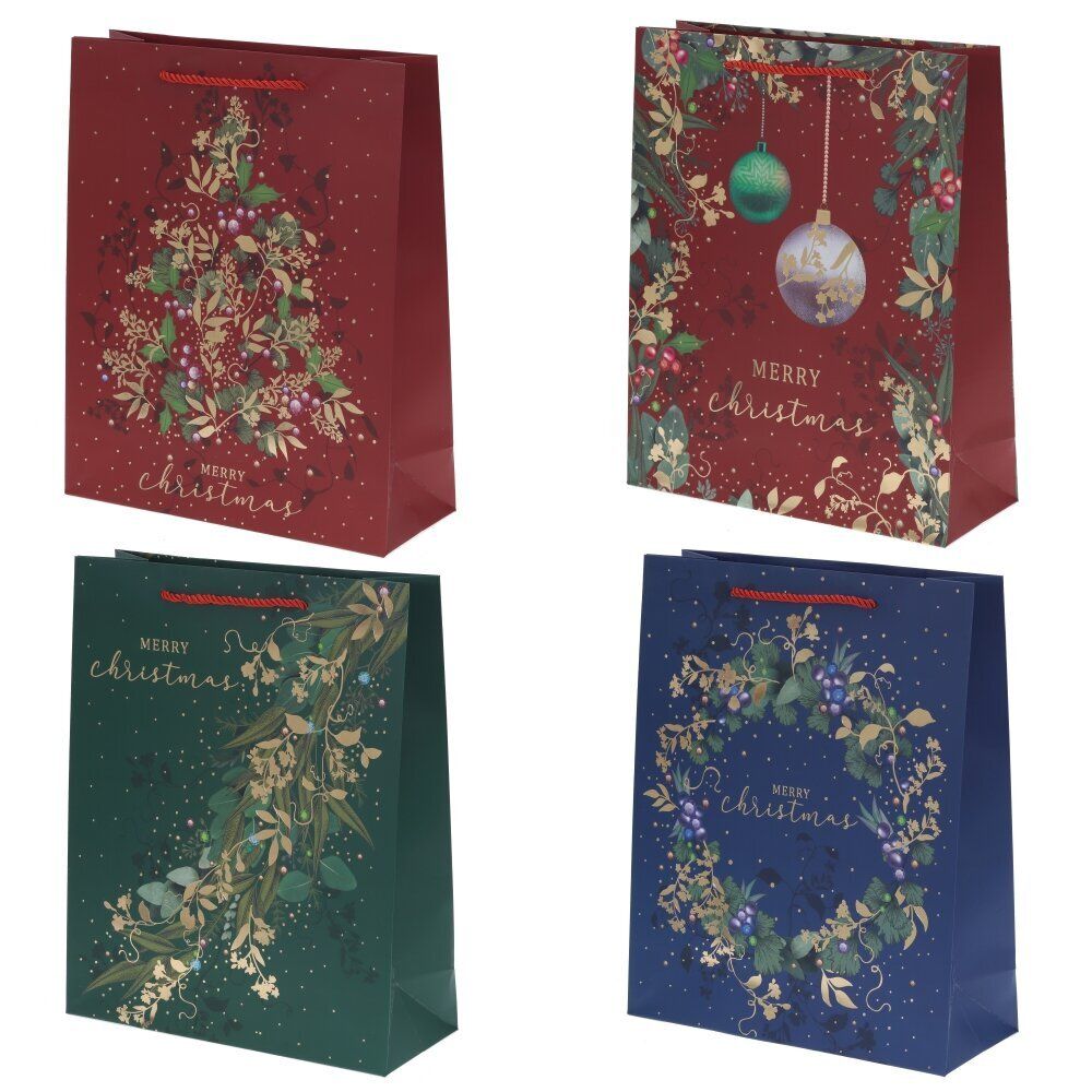 GAEM Пакет подарочный (бумага 210г/м2, блок 12шт), L26 W10 H32 см, 4в.