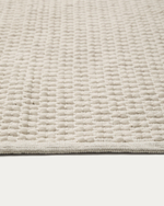 Ковер Mascarell из хлопка и полиэстера белого цвета 160 x 230 см