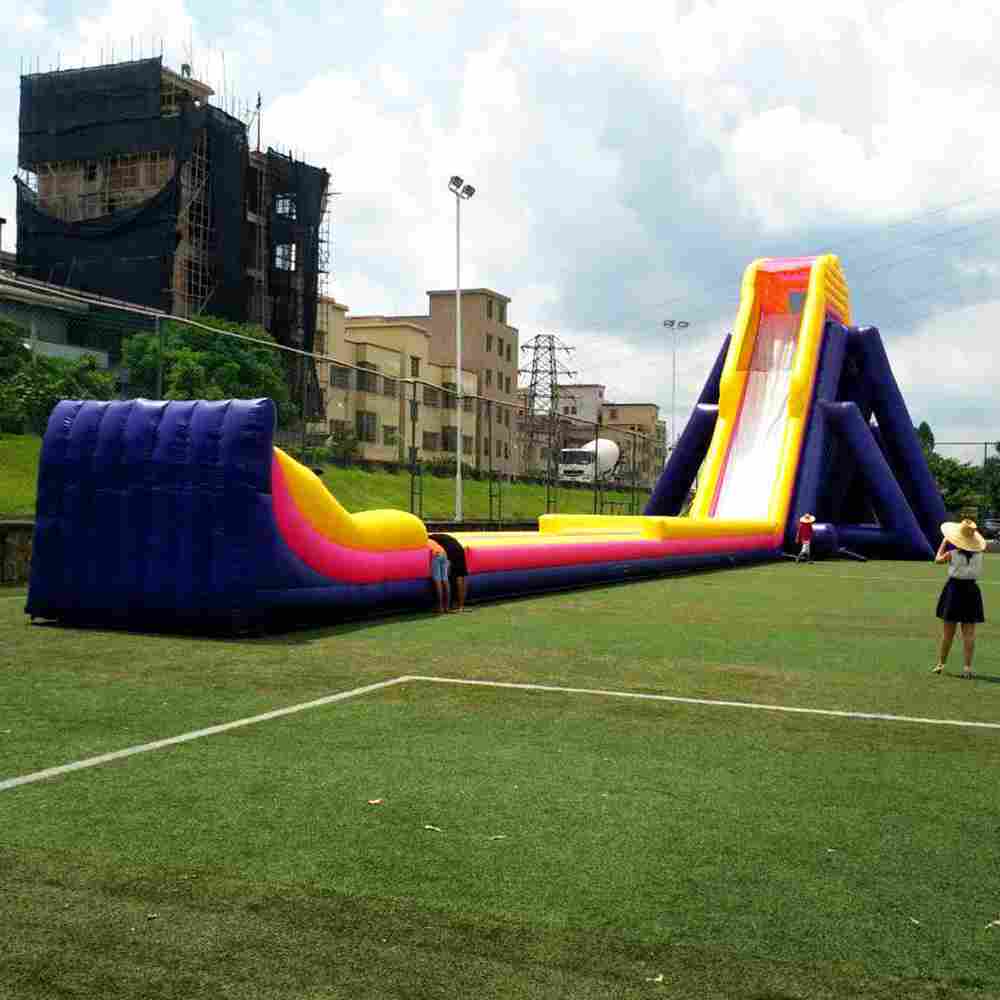 Надувная прямая водная горка «Экстремальный спуск», 55*12*10 м