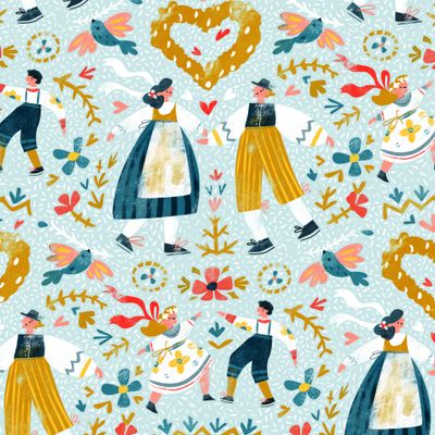 Фолк и танцы голубой