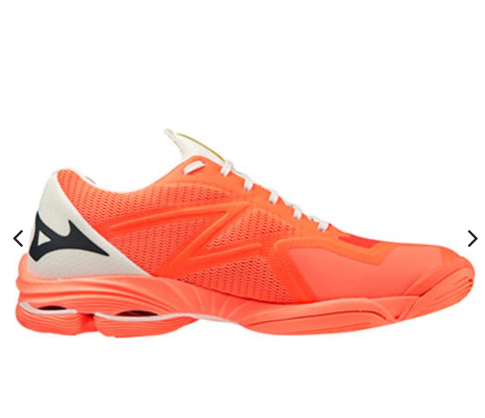 MIZUNO, WAVE LIGHTNING Z8, Volleyball, Radiant Red/White/Carrot Curl, MEN, US 9 /EUR 42 /UK 8 /СМ 27