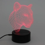 Светильник ночник «3D-Пантера» на пластиковой подставке, с включателем USB