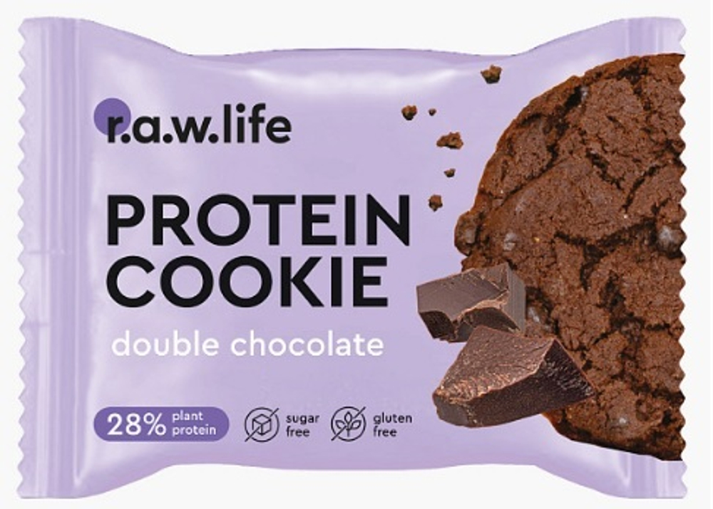 R.A.W.LIFE Cookie Protein "Двойной Шоколад", 37 гр