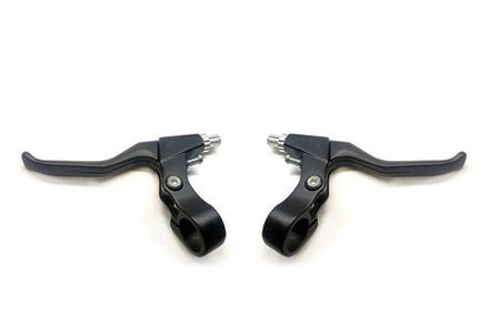 Ручки тормозные для V-brake, черные, под 2 пальца, полностью алюм.BL-239