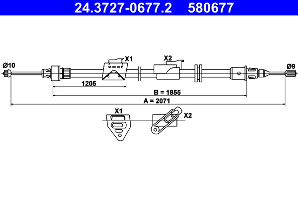 ATE - 24372706772-ATE - Cable Pull, parking brake